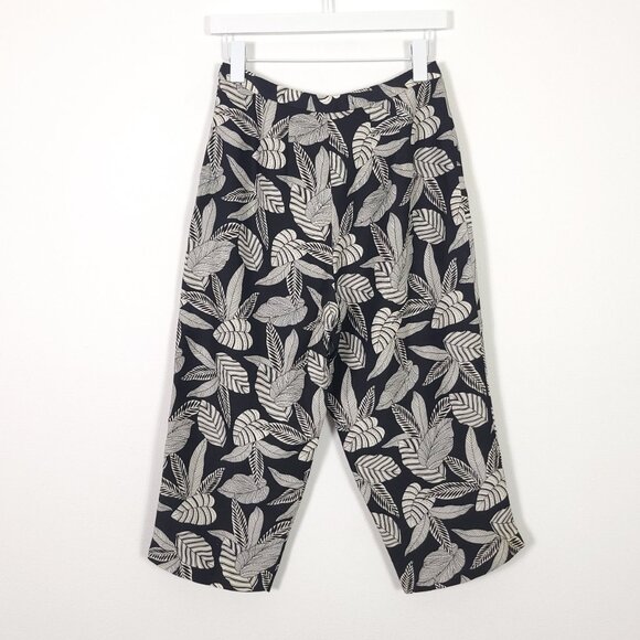 Vintage Silk Patterned Cropped Capri Pants - Picture 7 of 8